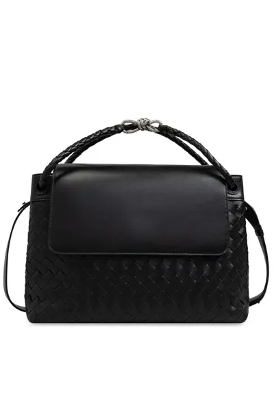 Bottega Veneta Intrecciato Tote Bag In Black