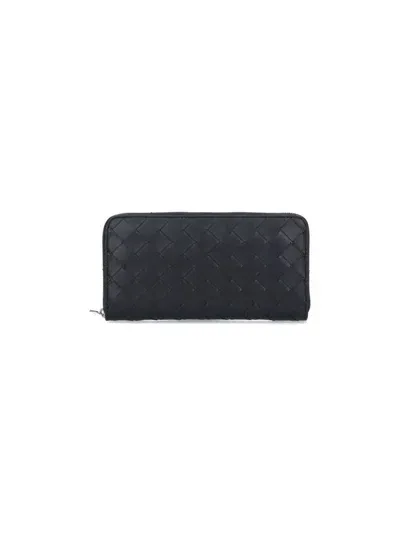 Bottega Veneta Intrecciato Wallet In Black