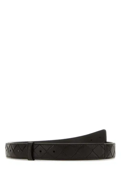 Bottega Veneta Intreccio Belt In Brown