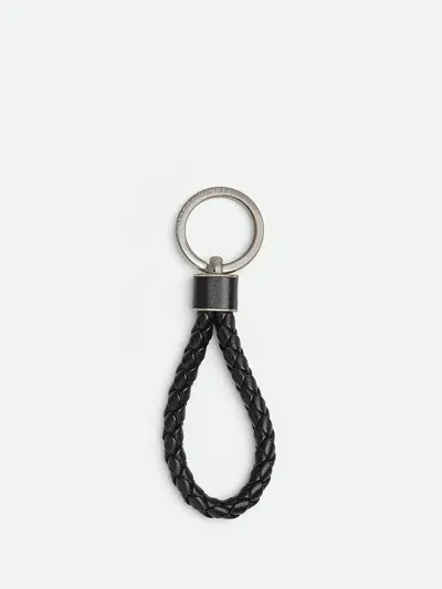 Bottega Veneta `intreccio Key Ring` In Black  