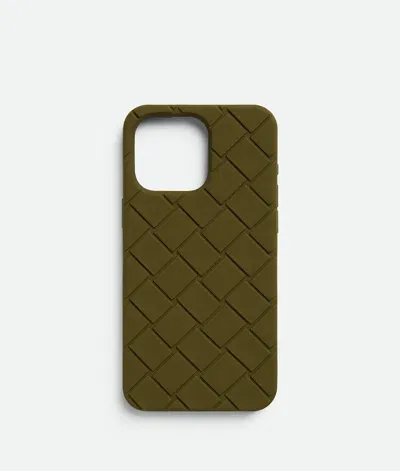 Bottega Veneta Iphone 15 Pro Max Case In Olive Oil