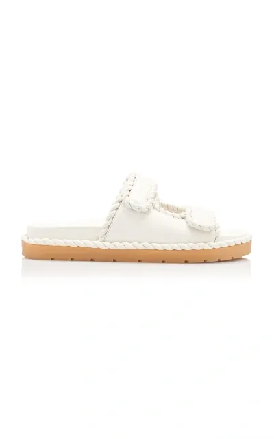 Bottega Veneta Jack Leather Sandals In White