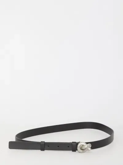 Bottega Veneta Knot Belt In Black