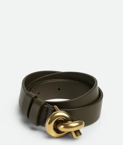 Bottega Veneta Knot Belt In Kaki