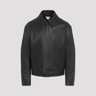 Bottega Veneta Leather Jacket In Black