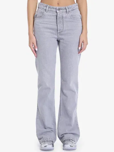 Bottega Veneta Light Grey Flared Jeans In Blue