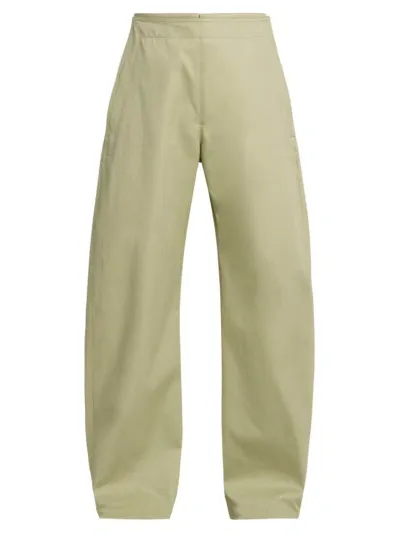 Bottega Veneta Men's Cotton Twill Sailor Trousers In Travertine