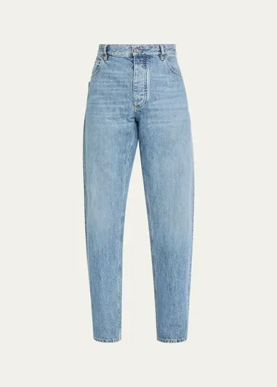 Bottega Veneta Men's Straight-leg Jeans In Azure