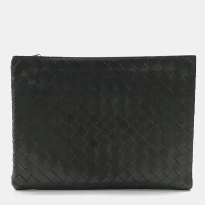 Pre-owned Bottega Veneta Mesh Clutch In Black