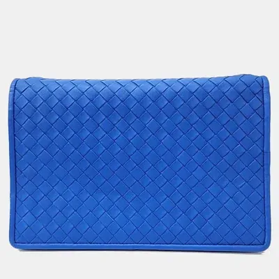 Pre-owned Bottega Veneta Mesh Crossbody Bag In Blue