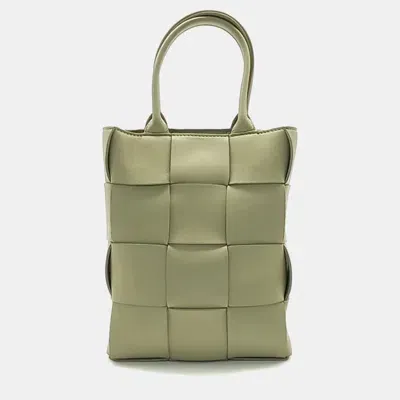 Pre-owned Bottega Veneta Mini Cassette Tote Bag In Green