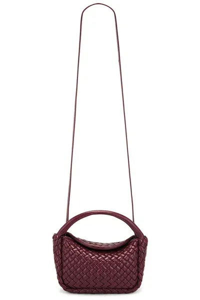 Bottega Veneta Mini Cobble Top Handle Bag In Barolo & Muse Brass