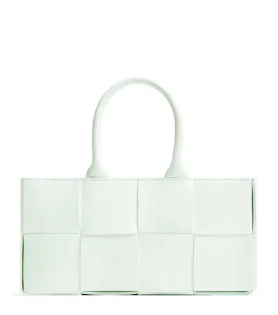 Bottega Veneta Mini Leather Arco Tote Bag In White