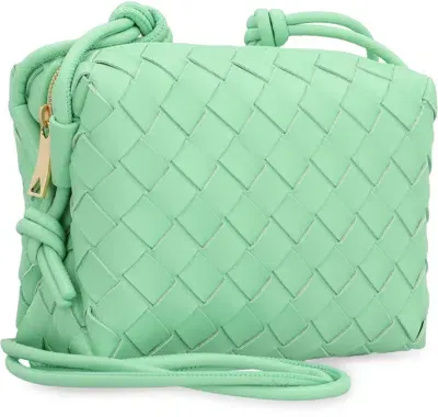 Bottega Veneta Mini Loop Leather Camera Bag In Green