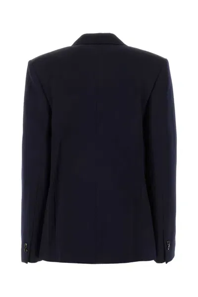 Bottega Veneta Navy Blue Wool Blazer