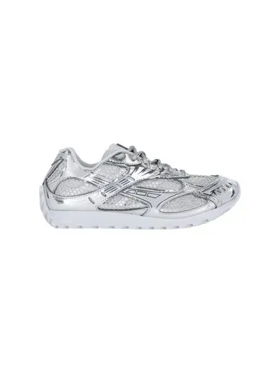 Bottega Veneta Orbit Running Sneakers In 1414 Silver