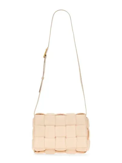 Bottega Veneta Padded Cassette Crossbody Bag In Powder