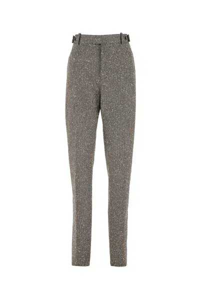 Bottega Veneta Herringbone Straight Trousers In Multicolor