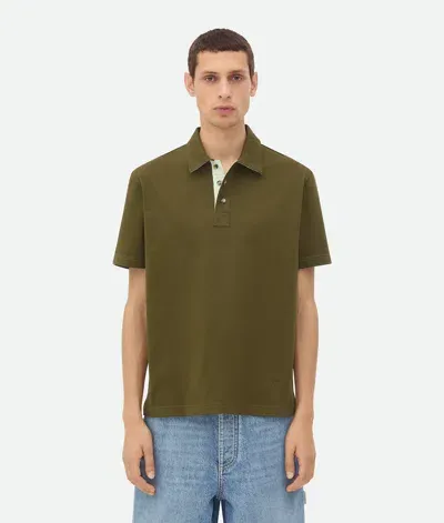 Bottega Veneta Pima Cotton Jersey Polo In Green