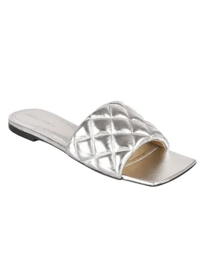 Bottega Veneta Sandals Silver In White