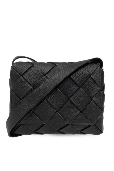 Bottega Veneta Diago Mini Crossbody In Black Grained Leather