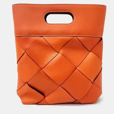 Pre-owned Bottega Veneta Slip Small Tote Bag In Orange