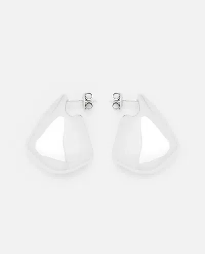 Bottega Veneta Small Fin Earrings In Silver