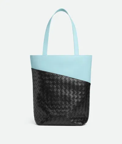 Bottega Veneta Small Intrecciato Tote Bag In Black/zenith