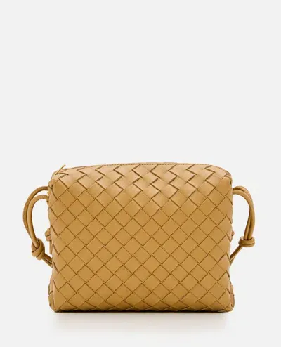 Bottega Veneta Small Loop Leather Camera Bag In Beige