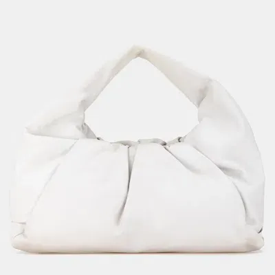 Pre-owned Bottega Veneta Small The Shoulder Pouch In White