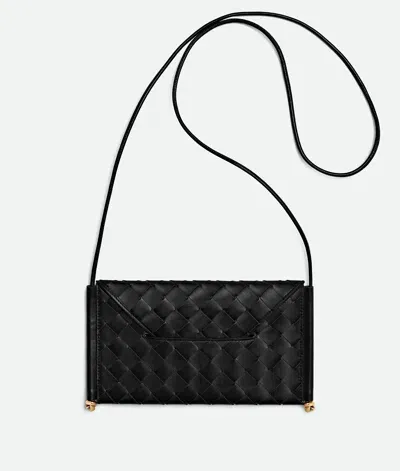 Bottega Veneta Solstice Horizontal Phone Pouch In Black