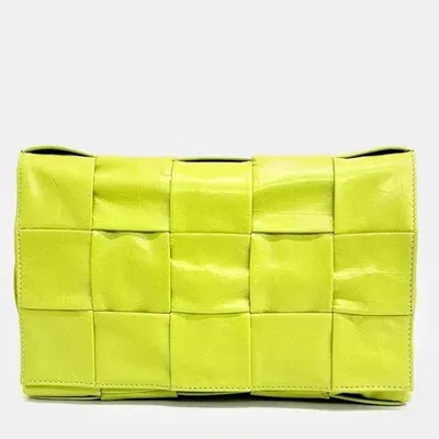 Pre-owned Bottega Veneta Stretch Cassette Bag In Yellow