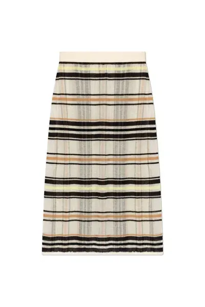 Bottega Veneta Striped Skirt In Multi