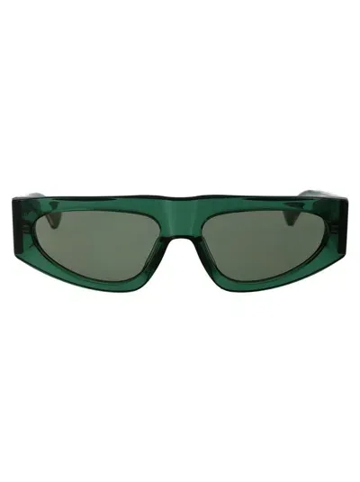 Bottega Veneta Sunglasses In 003 Green Crystal Green