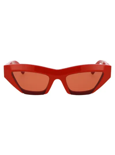 Bottega Veneta Sunglasses In 004 Orange Orange Orange