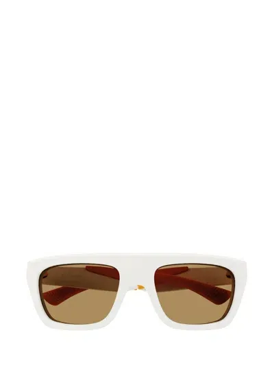 Bottega Veneta Eyewear Square In Beige