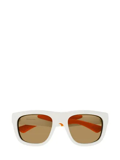 Bottega Veneta Square Frame Sunglasses In White