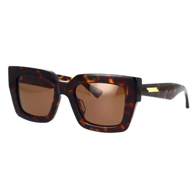 Bottega Veneta Sunglasses In Havana Havana Brown