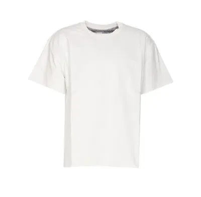 Bottega Veneta Double Layer Striped Crewneck T-shirt In White