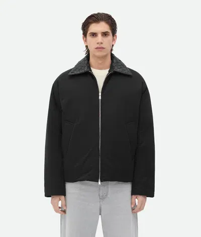 Bottega Veneta Tech Nylon Puffer Jacket In Black