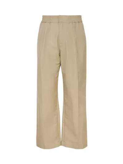 Bottega Veneta Technical Cotton Trousers In Brown