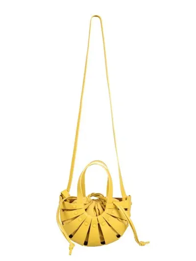 Bottega Veneta The Shell Crossbody Bag In Giallo