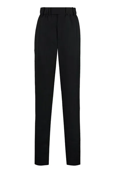 Bottega Veneta Virgin Wool Trousers In Black