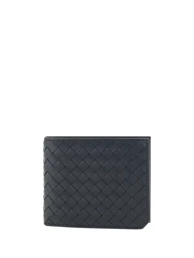 Bottega Veneta Wallet In Black-silver