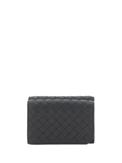 Bottega Veneta Wallet In Black-silver