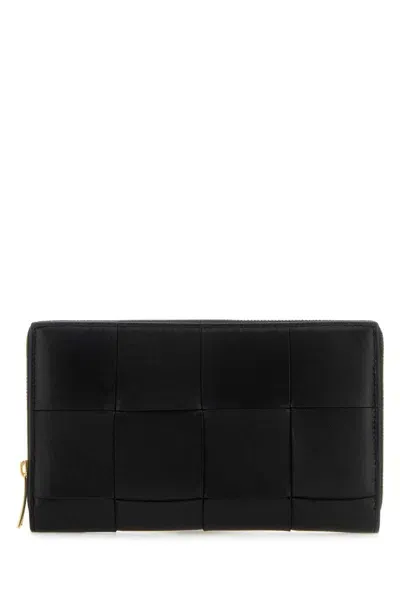 Bottega Veneta Leather Wallet In Black