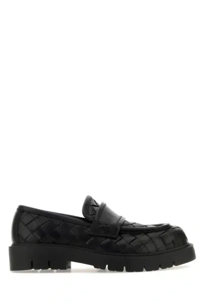 Bottega Veneta Woman Black Leather Haddock Loafers