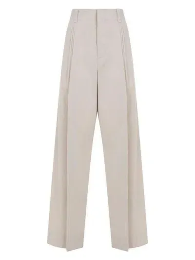 Bottega Veneta Beige Cotton Silk Pants