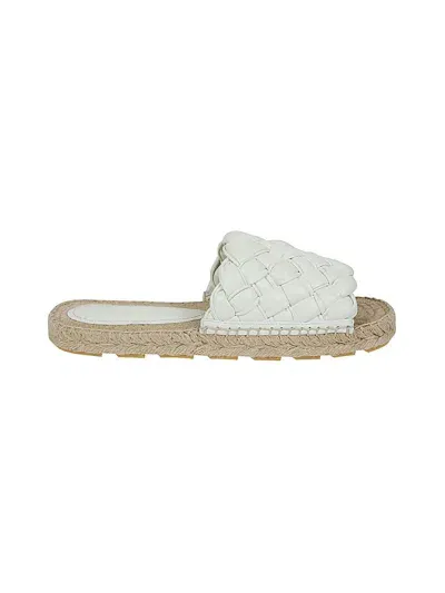 Bottega Veneta Jack Woven Napa Slide Espadrilles In White