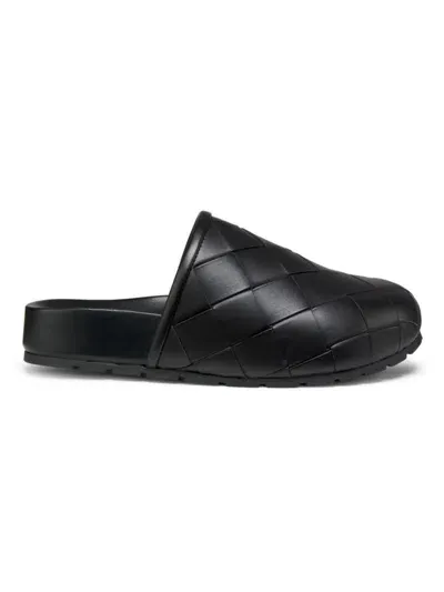 Bottega Veneta Women's Reggie Intrecciato Leather Clogs In Black